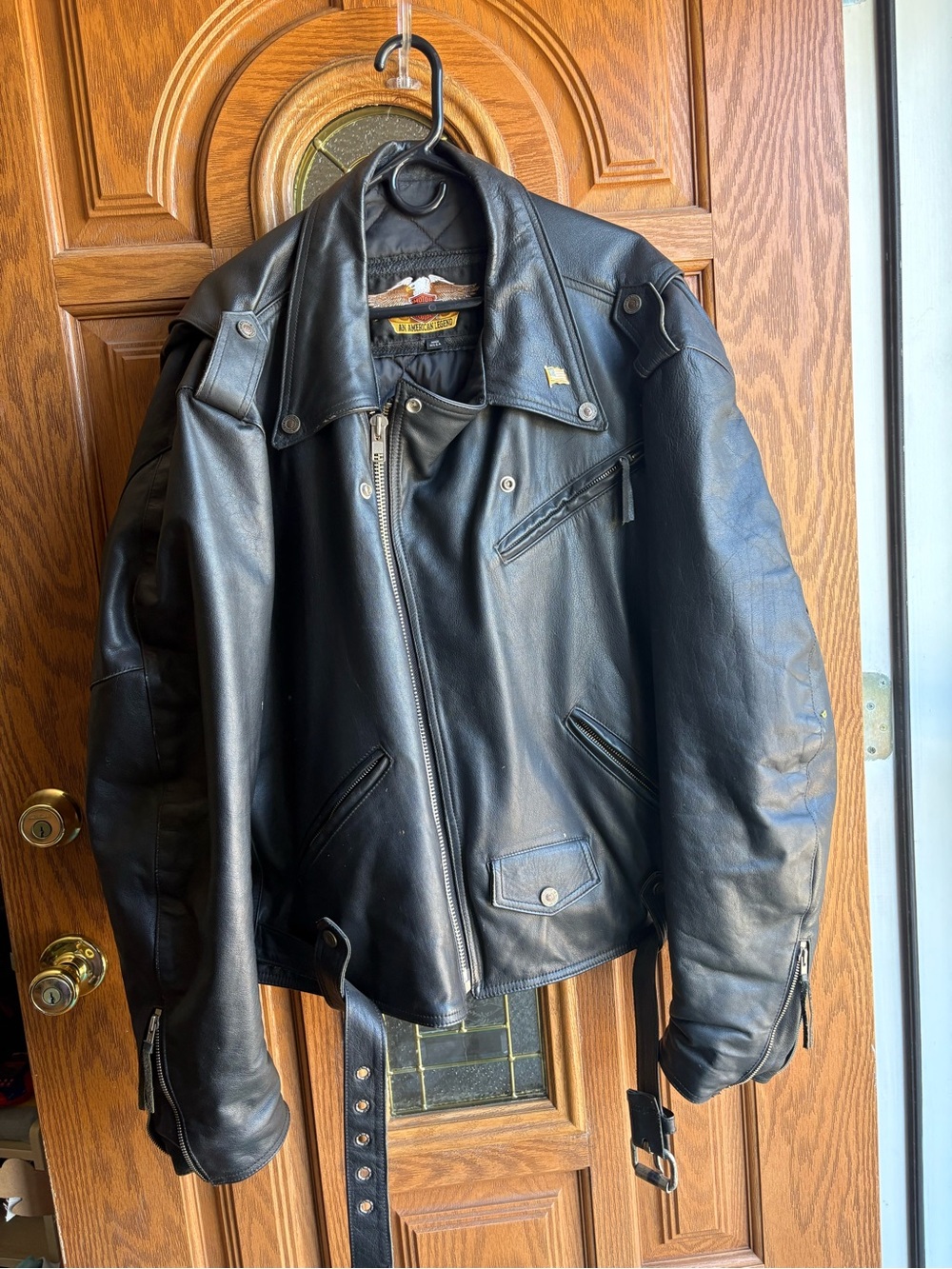 Harley-Davidson Black Leather Bomber Jacket